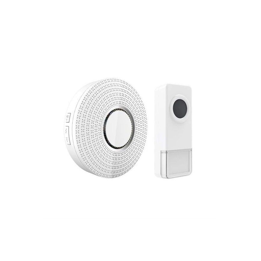 Campanello wireless con spina integrata 230V/1xA23 IP55 bianco