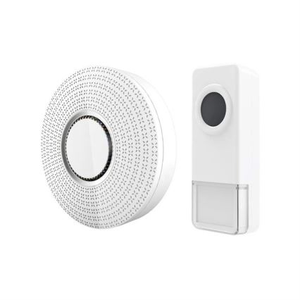 Campanello wireless con spina integrata 230V/1xA23 IP55 bianco