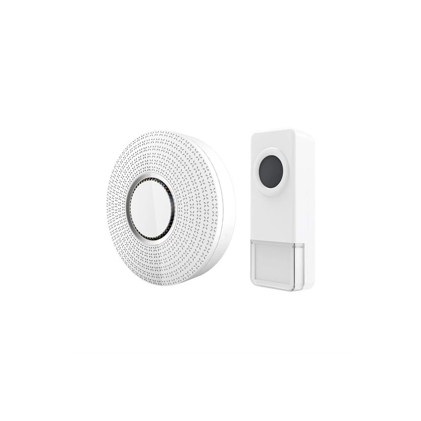 Campanello wireless con spina integrata 230V/1xA23 IP55 bianco