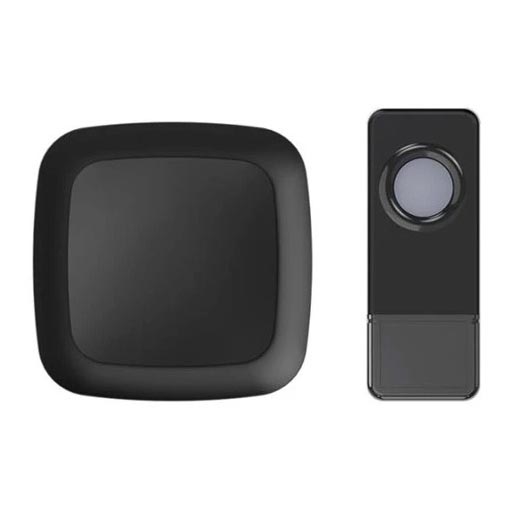 Campanello wireless con spina integrata 230V/1xA23 IP55 nero