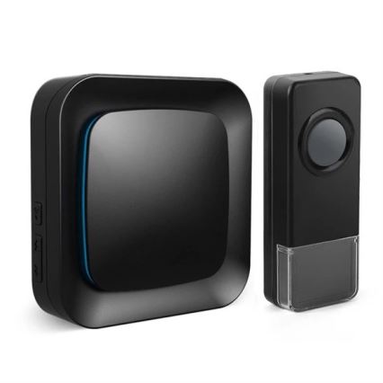 Campanello wireless con spina integrata 230V/1xA23 IP55 nero