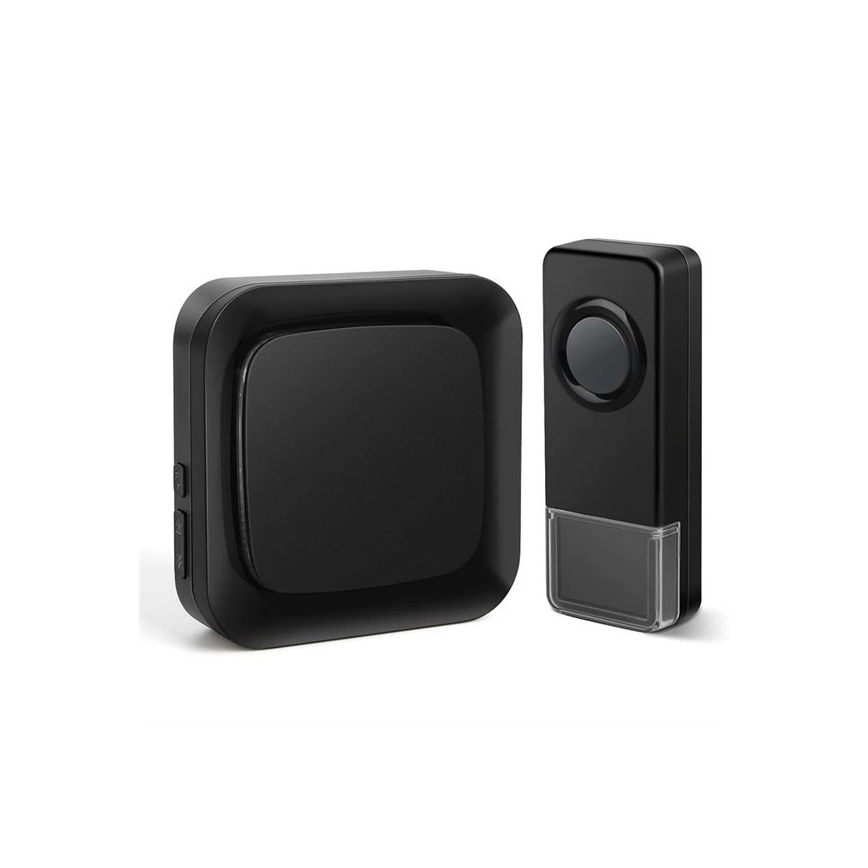 Campanello wireless con spina integrata 230V/1xA23 IP55 nero