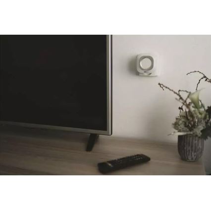 Campanello wireless con spina integrata 230V + 1xCR2032 IP44 bianco