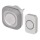 Campanello wireless con spina integrata 230V + 1xCR2032 IP44 grigio