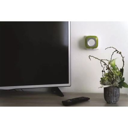 Campanello wireless con spina integrata 230V + 1xCR2032 IP44 verde