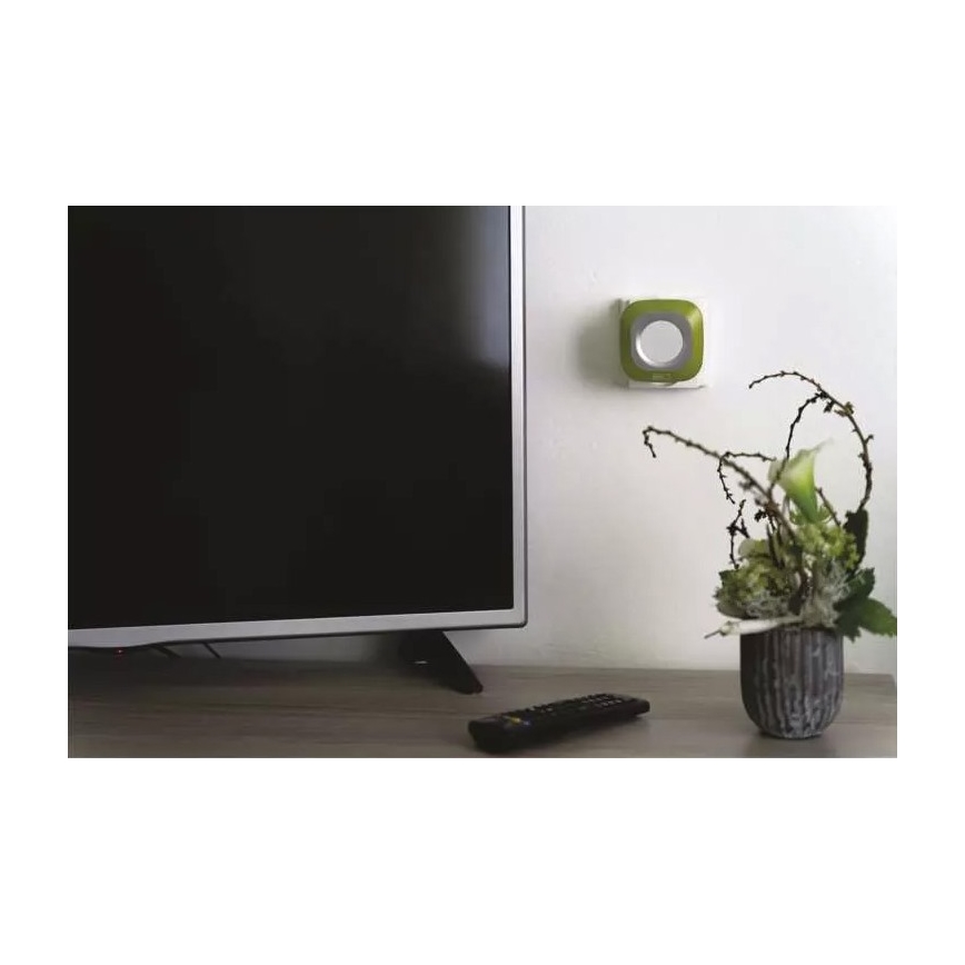 Campanello wireless con spina integrata 230V + 1xCR2032 IP44 verde