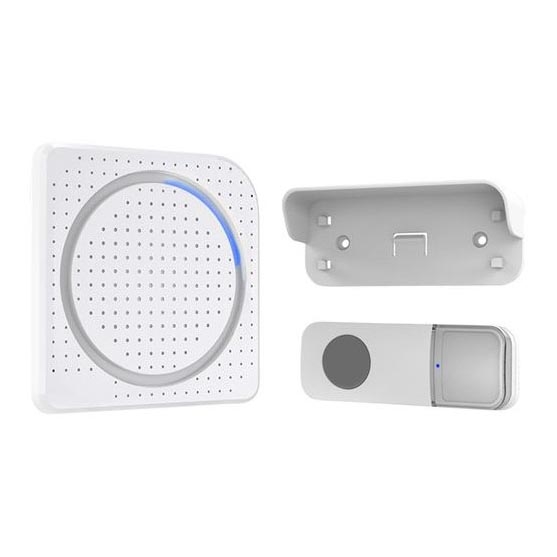 Campanello wireless con spina integrata 230V/1xCR2032 IP56 bianco