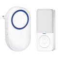 Campanello wireless con spina integrata 230V/1xCR2032 IP56 bianco
