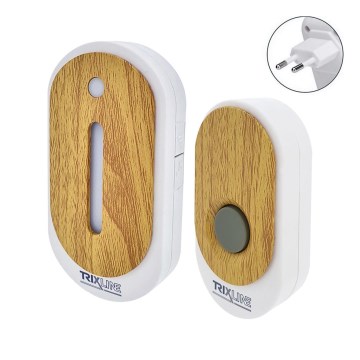 Campanello wireless con spina integrata BELL 230V + 1x23A marrone