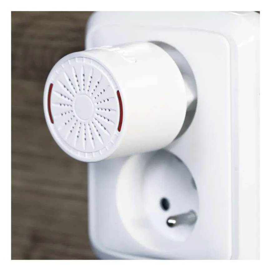 Campanello wireless da inserire nella presa 230 V con 1 batteria CR2032, bianco