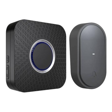 Campanello wireless da presa, a energia cinetica, 230 V, nero