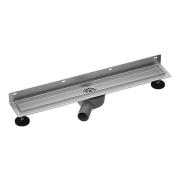 Canale di scarico per doccia 74x10 cm, argento