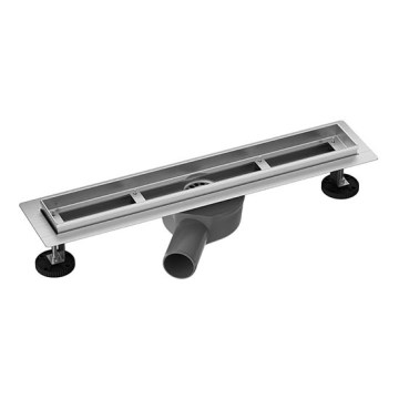 Canalina di scarico 55x7,6 cm argento/grigio