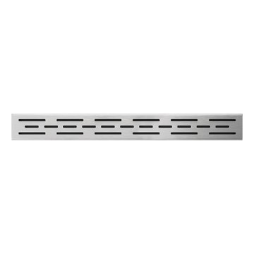 Canalina di scarico 59,5x2,3 cm, acciaio inox/argento
