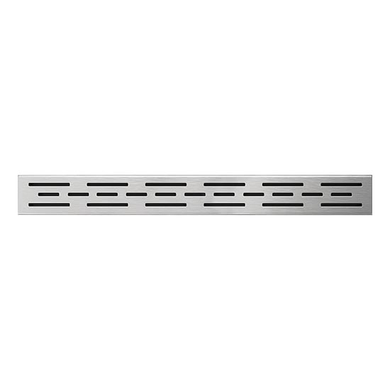 Canalina di scarico 59,5x2,3 cm, acciaio inox/argento