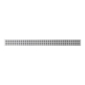 Canalina di scarico 69,5 x 2,3 cm, acciaio inox/argento