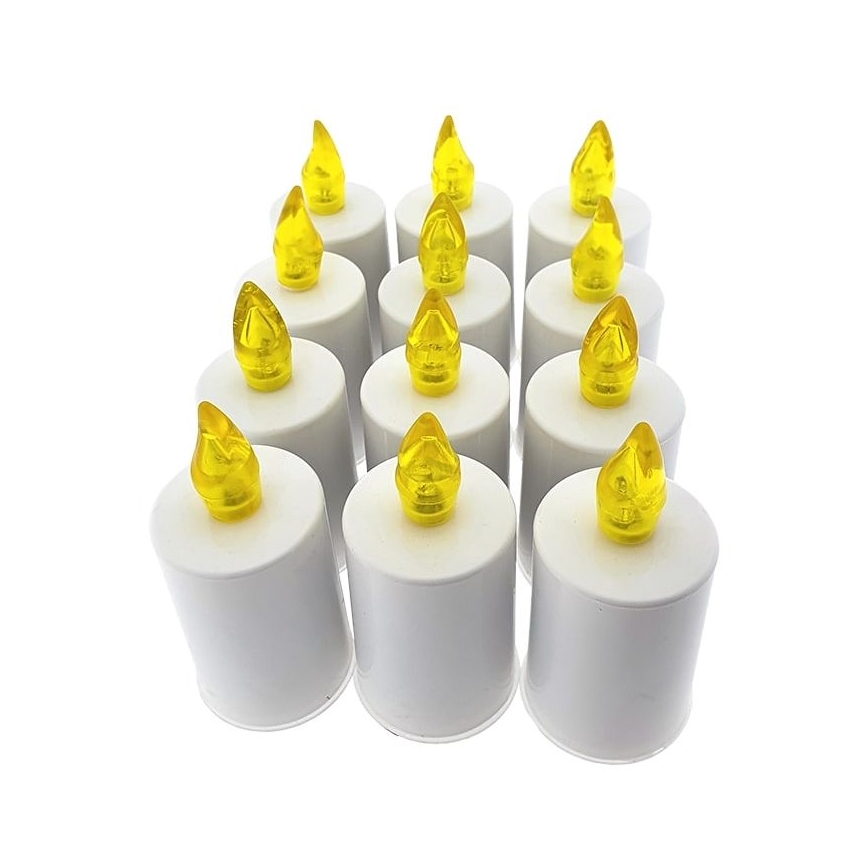 Candela LED/2xAA bianco caldo 10,8 cm bianco