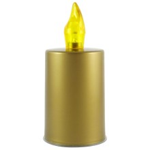 Candela LED/2xAA bianco caldo 10,8 cm oro