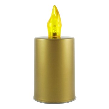 Candela LED/2xAA bianco caldo 10,8 cm oro