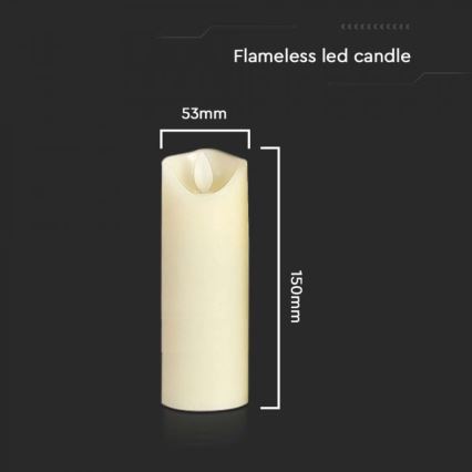 Candela LED/2xAA bianco caldo 15 cm