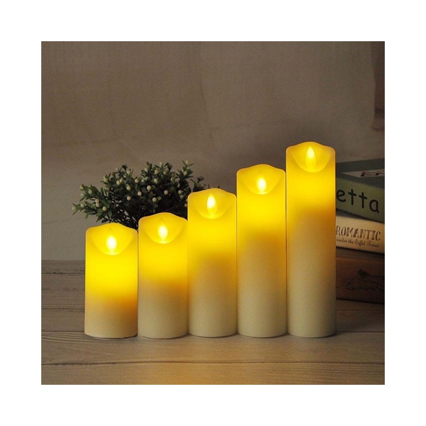 Candela LED/2xAA bianco caldo 17,5 cm