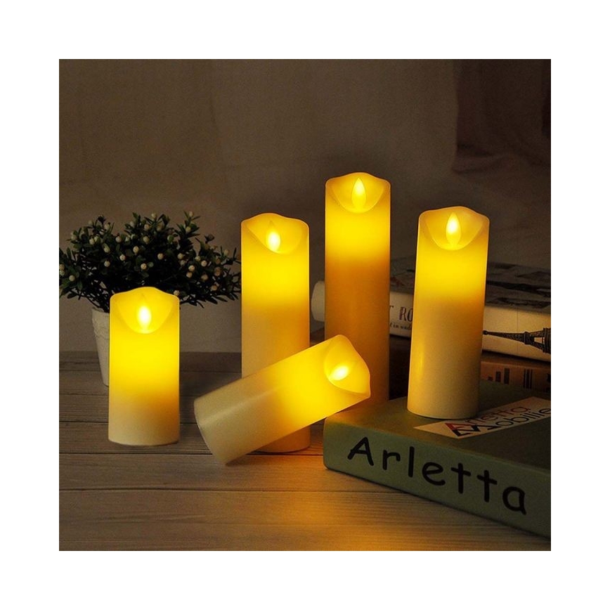 Candela LED/2xAA bianco caldo 17,5 cm