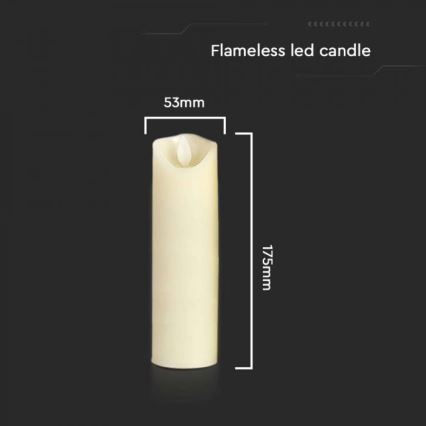 Candela LED/2xAA bianco caldo 17,5 cm