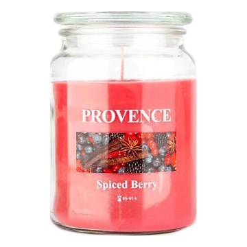 Candela profumata SPICED BERRY, 510 g, durata 85–95 ore.