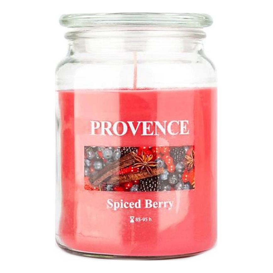 Candela profumata SPICED BERRY, 510 g, durata 85–95 ore.