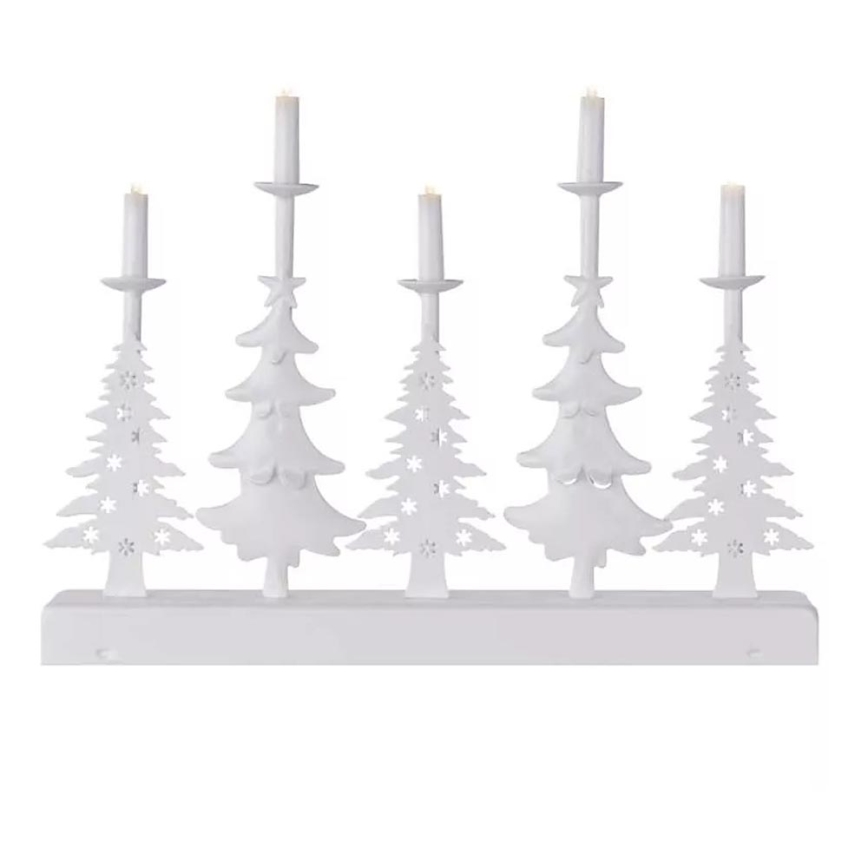 Candelabro natalizio a LED LED/2xAA bianco