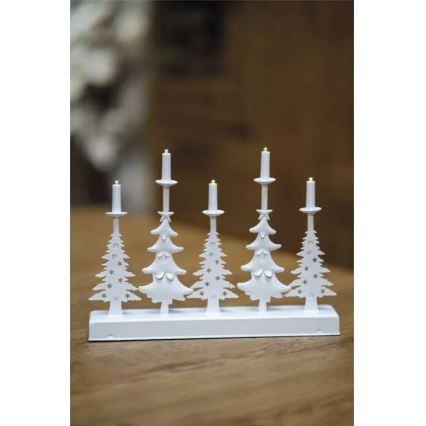 Candelabro natalizio a LED LED/2xAA bianco