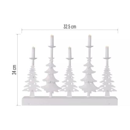 Candelabro natalizio a LED LED/2xAA bianco