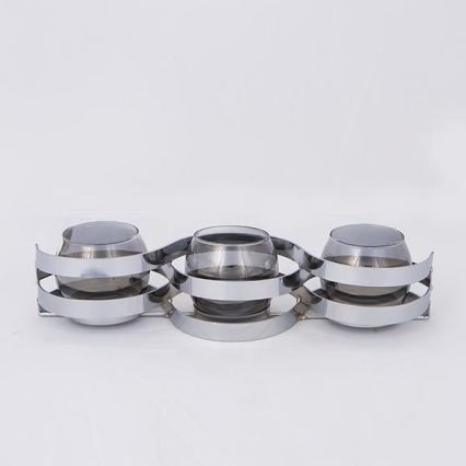 Candeliere 33,5x10x8 cm in cromo lucido
