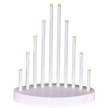 Candeliere natalizio a LED 10xLED/3xAA bianco