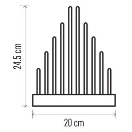 Candeliere natalizio a LED 10xLED/3xAA bianco