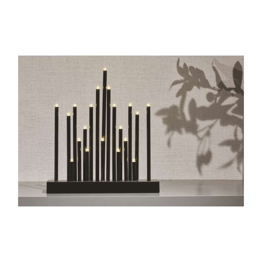 Candeliere natalizio LED 20xLED/3xAA nero