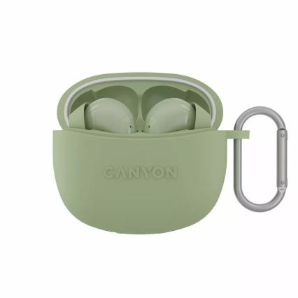 Canyon - Auricolari stereo senza fili True Wireless 500 mAh + 2x 40 mAh bianco/verde