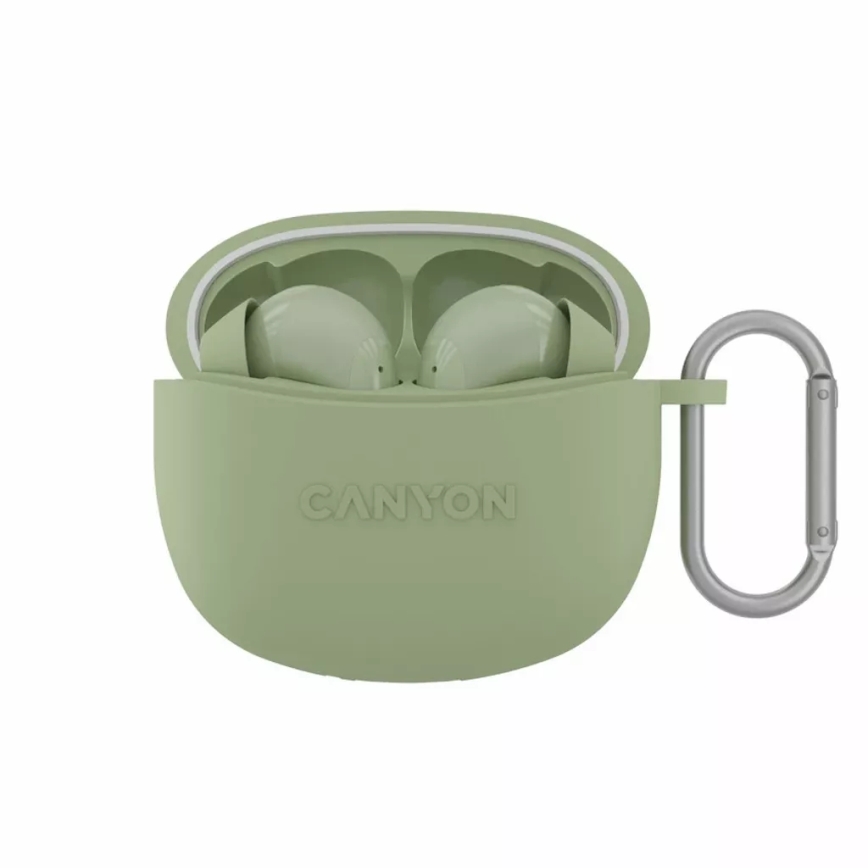 Canyon - Auricolari stereo senza fili True Wireless 500 mAh + 2x 40 mAh bianco/verde