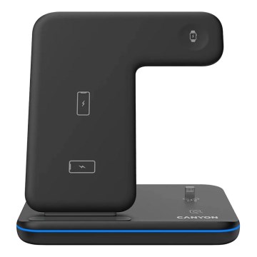 Canyon - Caricabatteria senza fili 3in1 nero