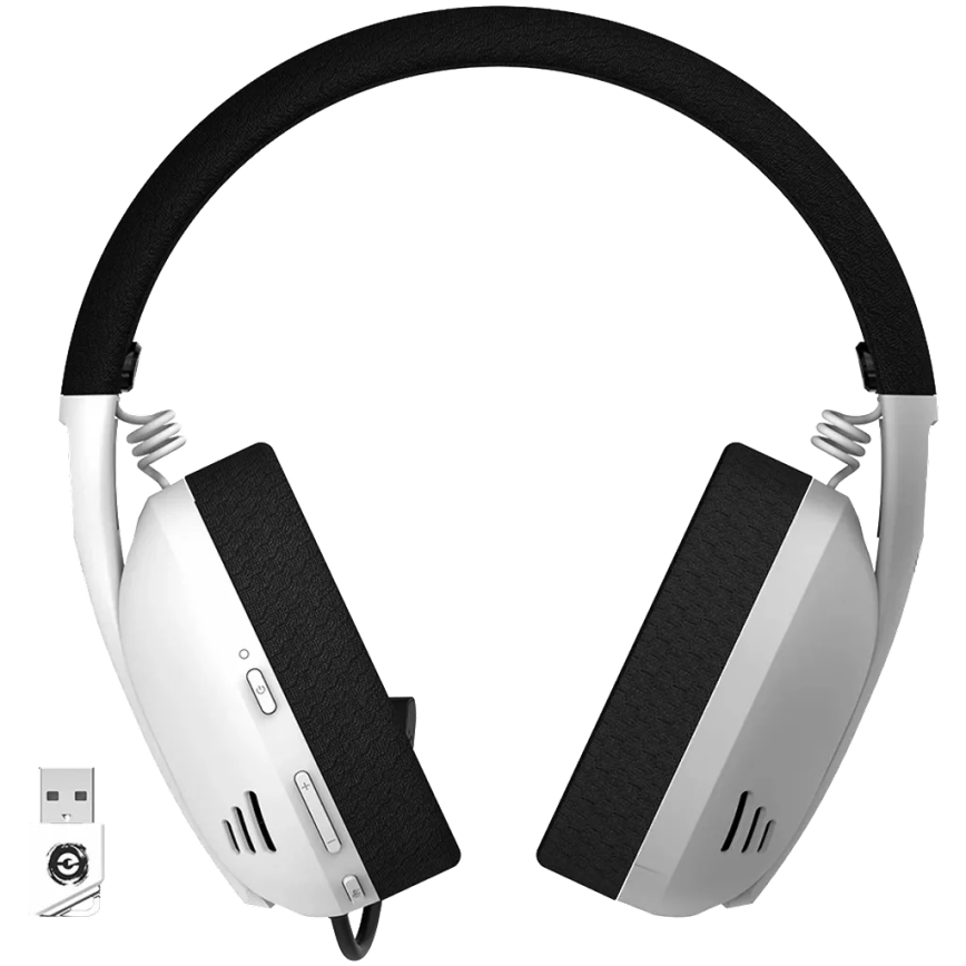 Canyon - Cuffie wireless con microfono 400 mAh bianco
