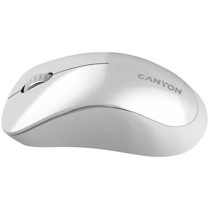 Canyon - Mouse ottico wireless con sensore Pixart MW 1200 DPI 2xAAA bianco