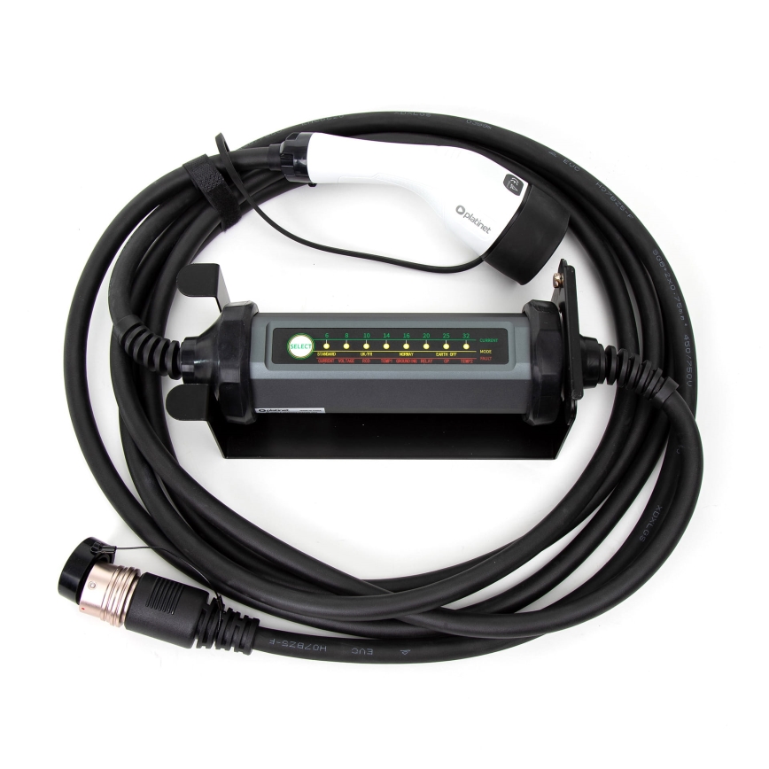 Caricabatterie portatile per veicoli elettrici con 4 adattatori Type 2 32A/480V 22kW 5m IP67
