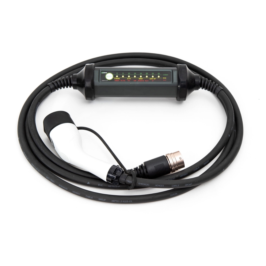 Caricatore portatile per auto con 4 adattatori Tipo 2 32A/480V 22kW 5m IP67