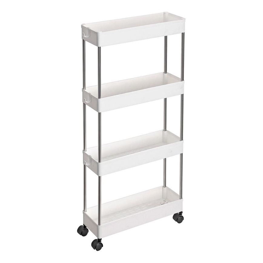 Carrello contenitore su ruote MARGE, bianco