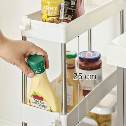 Carrello contenitore su ruote MARGE, bianco