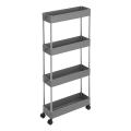Carrello portaoggetti su ruote MARGE, grigio
