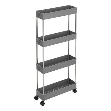 Carrello portaoggetti su ruote MARGE, grigio