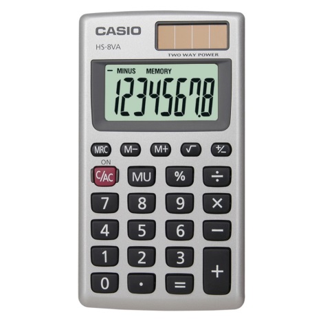 Casio - Calcolatrice tascabile 1xLR54 argento