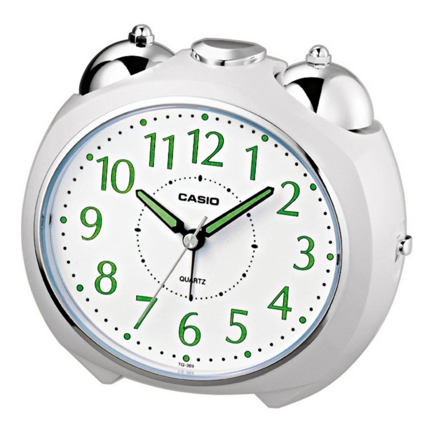 Casio - Orologio a sveglia 1xLR14 bianco/cromo lucido