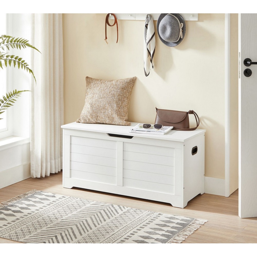 Cassapanca TOVIAN 100x46x40 cm bianca